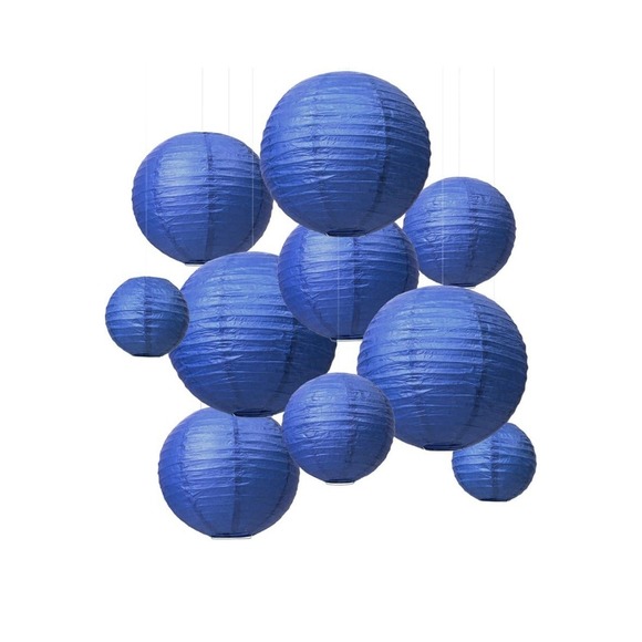 Other - LIHAO Blue Paper Lanterns for Graduation Decorations Party Birthdays 20PCS A4